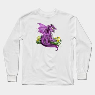 Adorable Baby Purple Dragon Long Sleeve T-Shirt